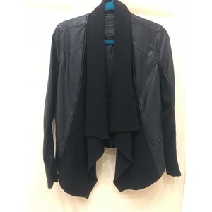 Faux leather black jacket